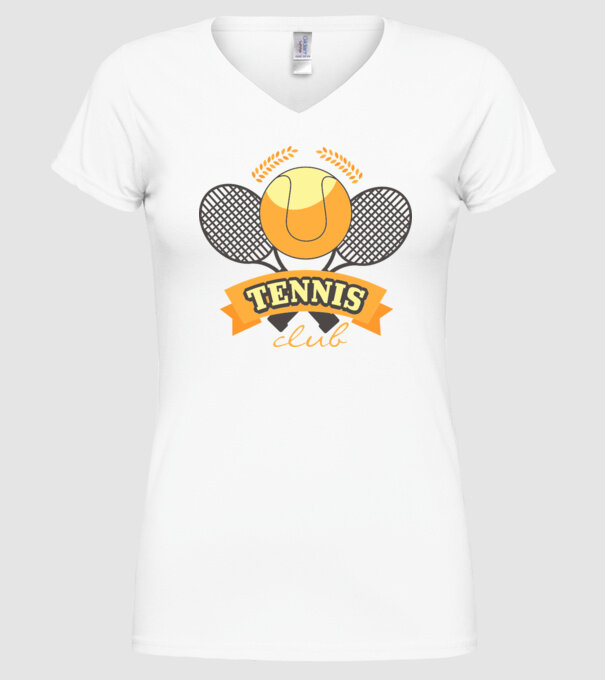 Tennis Club model alb pe tricou