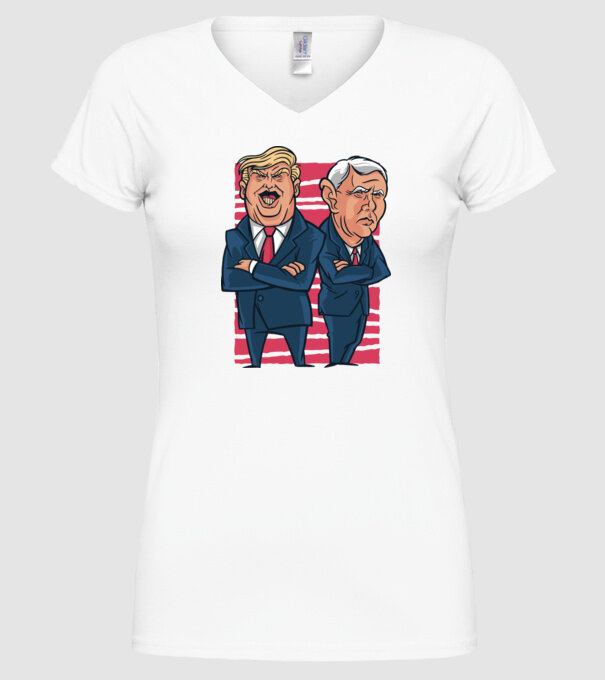 Trump Pence USA model alb pe tricou