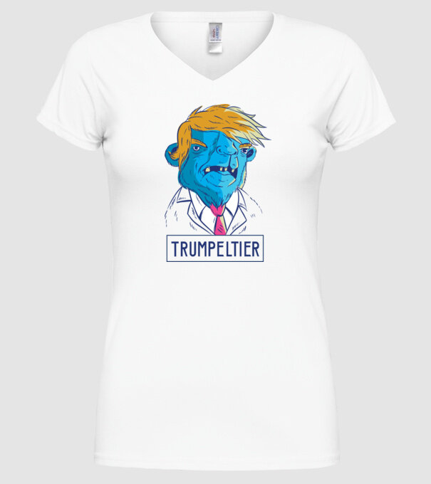 Trumpeltier monstru Trump model alb pe tricou