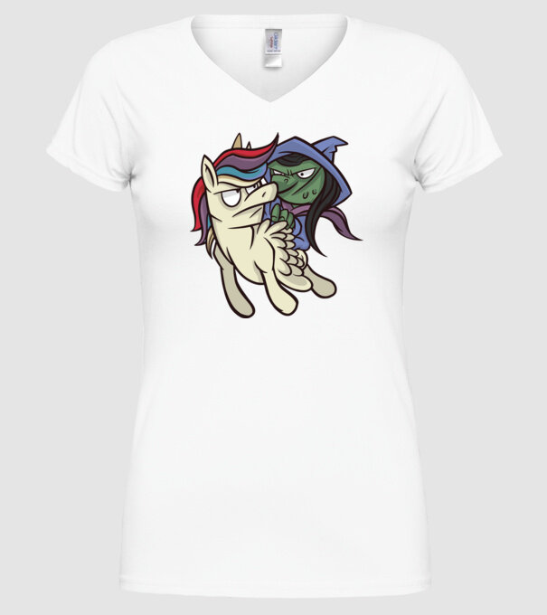 Unicorn vrăjitoare model alb pe tricou