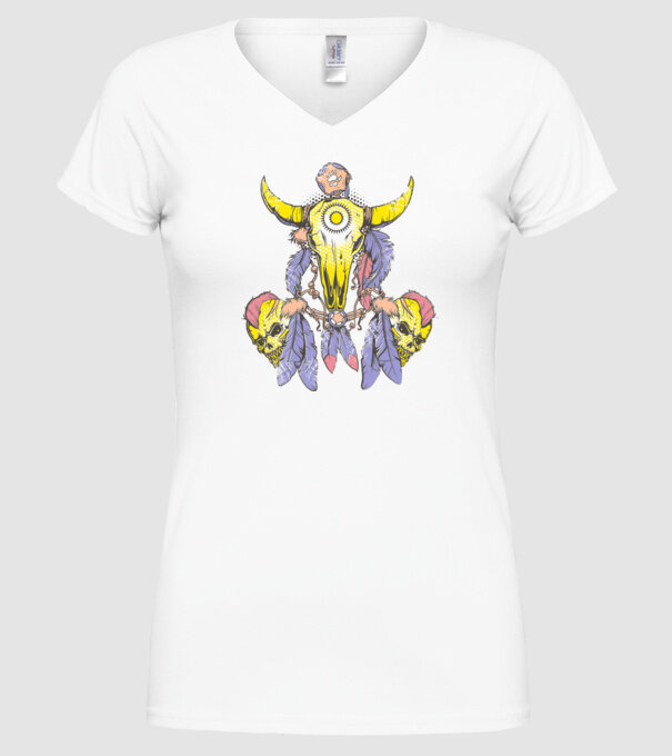 Hunter Talisman model alb pe tricou