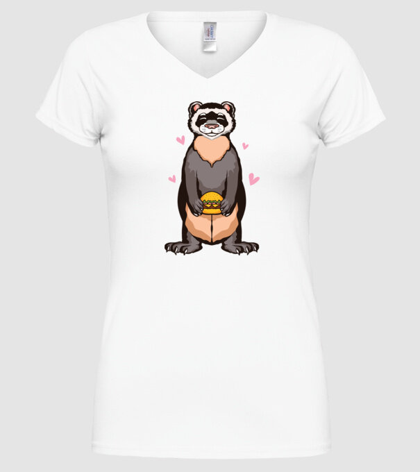 Dihor vânător model alb pe tricou
