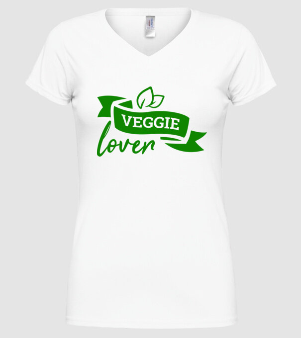 Veggie lover Iubitor de legume model alb pe tricou