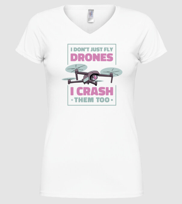 Tricou drone model alb pe tricou