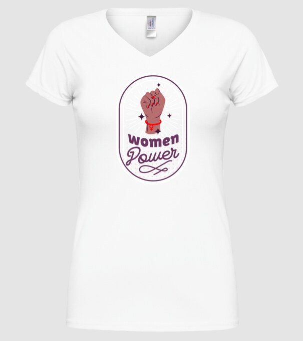 Women Power Ziua Femeii model alb pe tricou