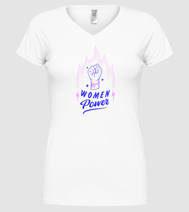 Women Power Ziua Femeii model alb pe tricou