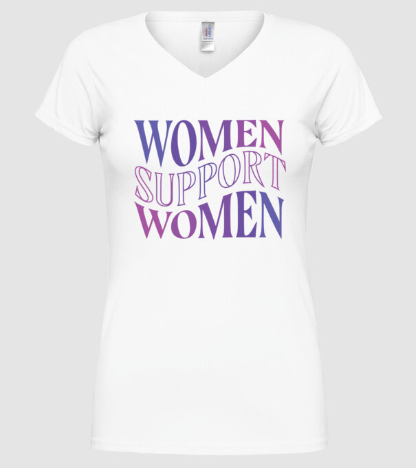 Women Support Women Ziua Femeilor model alb pe tricou