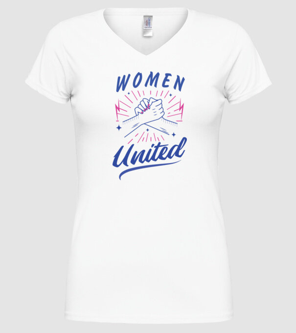 Women United tricou Ziua Femeii model alb pe tricou