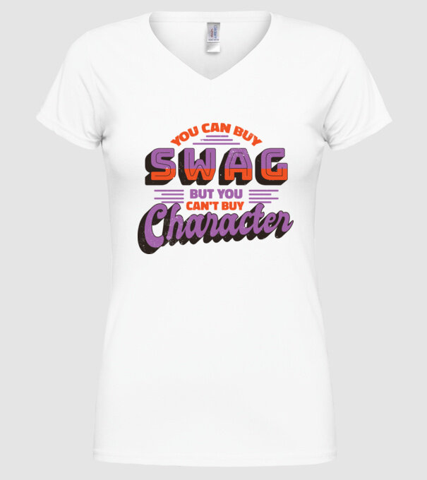 You can buy swag but you cant buy character model alb pe tricou