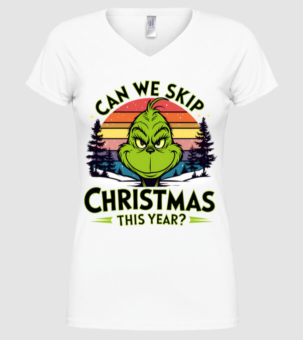 Can we skip christmas this year model alb pe tricou