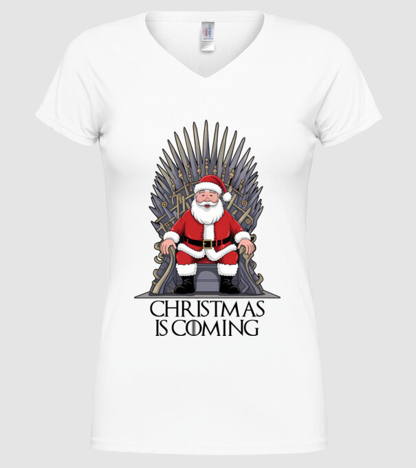 Christmas is Coming Alb model alb pe tricou