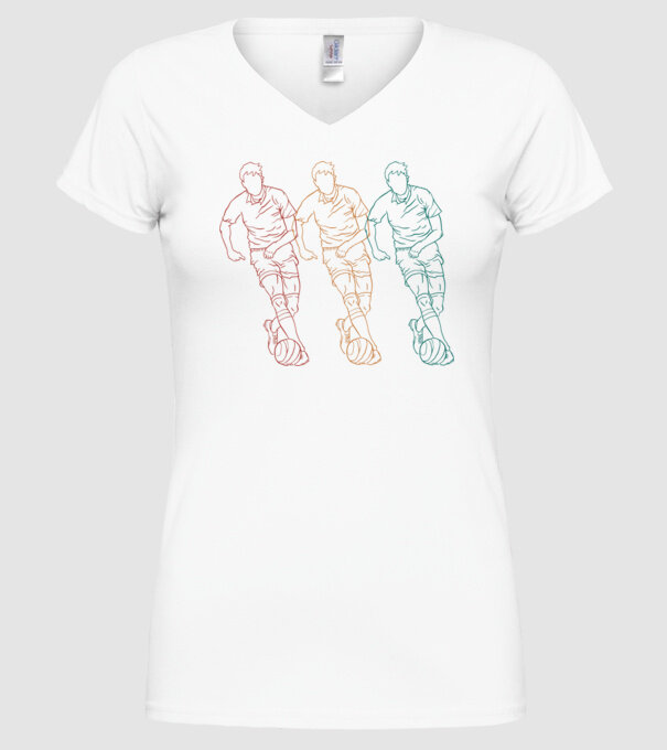 Fotbalist Retro model alb pe tricou