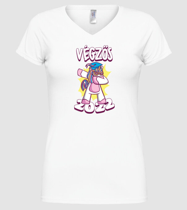Inorog Absolvent model alb pe tricou