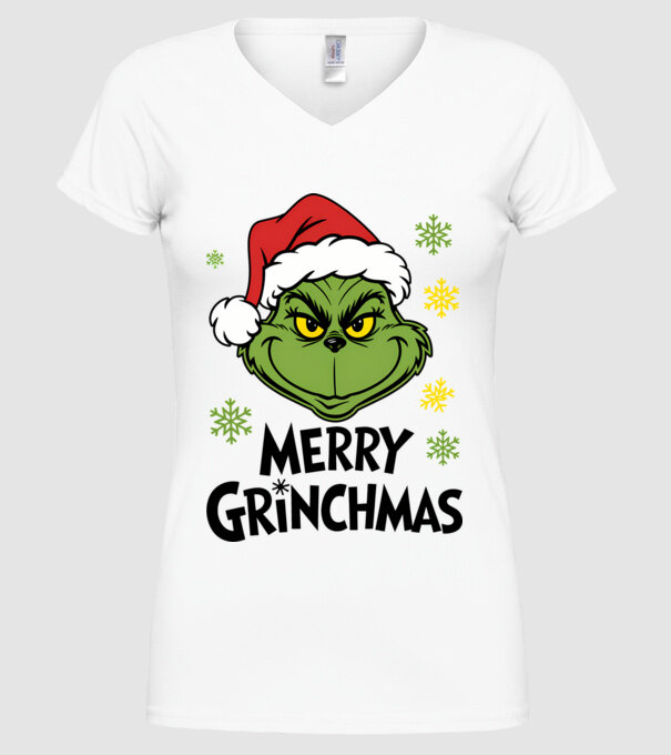 Merry Grinchmas Alb model alb pe tricou
