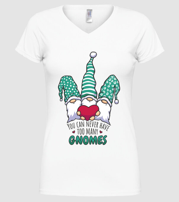 You can never have too many Gnomes model alb pe tricou