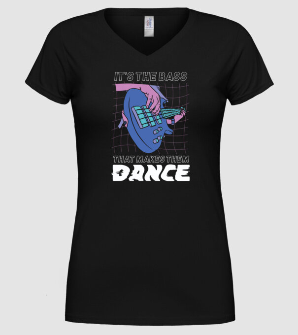 Basul stabilește ritmul model negru pe tricou