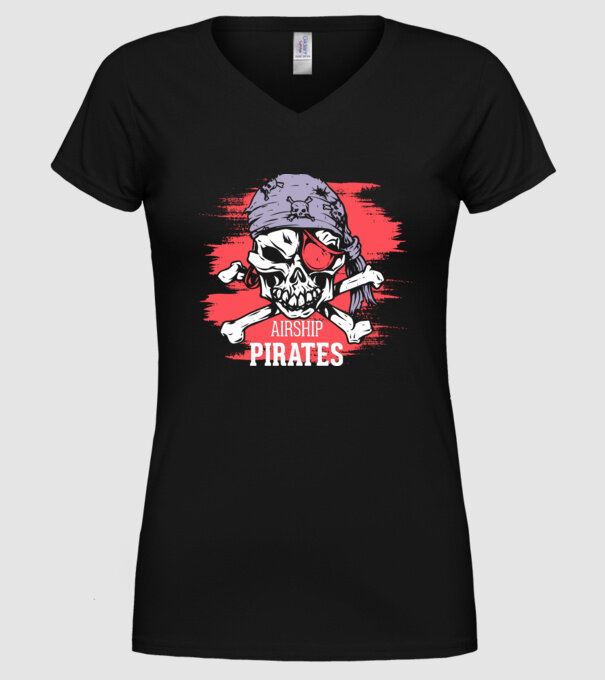 Airship Pirates - Pirat model negru pe tricou