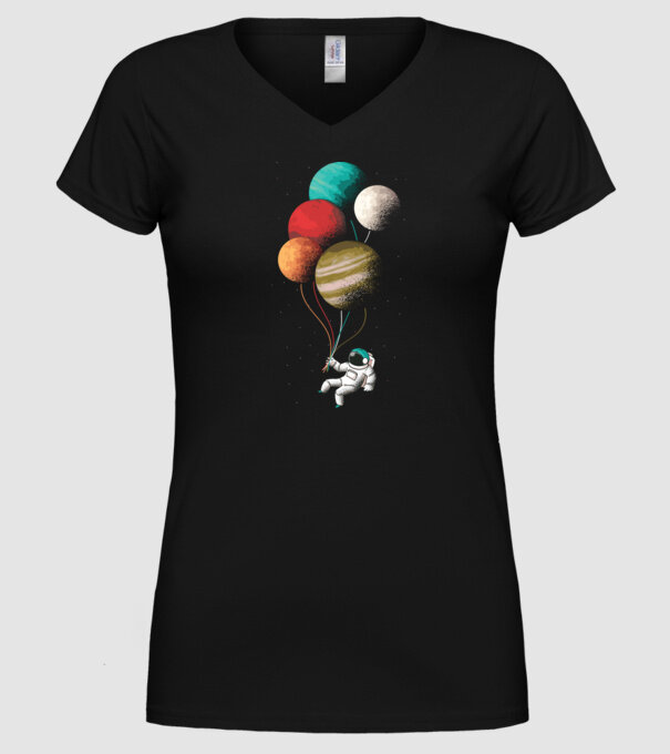 Astronaut Balloons baloane astronaut model negru pe tricou