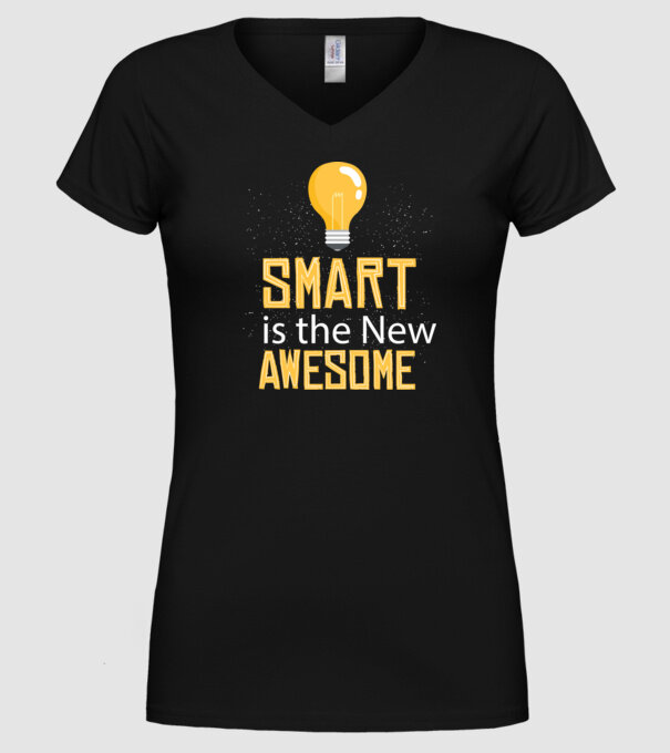 Smart este noul cool model negru pe tricou