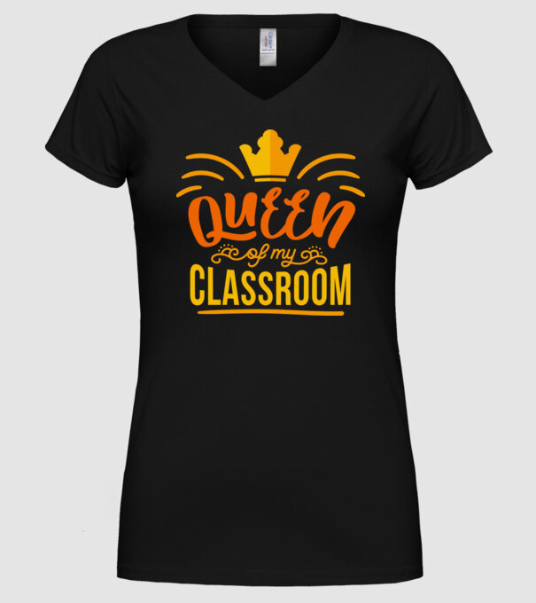 Regina clasei model negru pe tricou