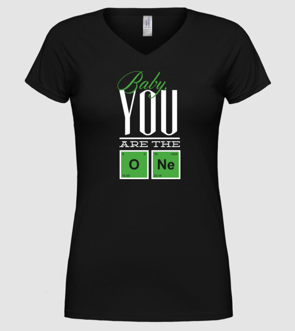 Baby you are the one model negru pe tricou