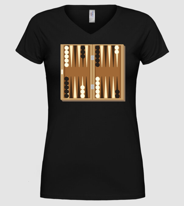 Joc de table model negru pe tricou