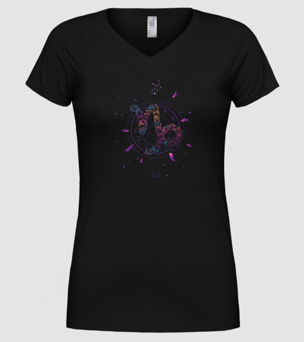 Capricorn Zodiac model negru pe tricou