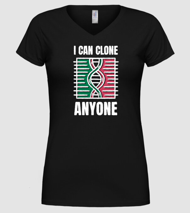 Clonez pe oricine Biolog model negru pe tricou