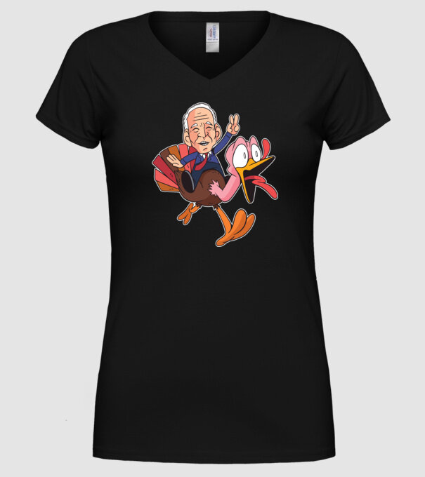 Biden Thanksgiving model negru pe tricou