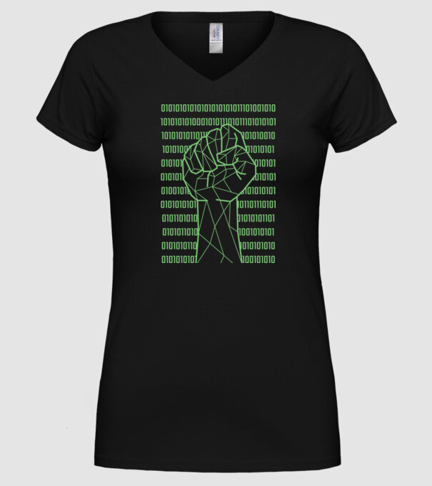 Pumn binar model negru pe tricou