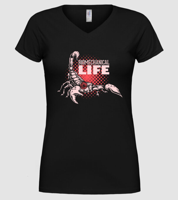 Biomechanical Life model negru pe tricou