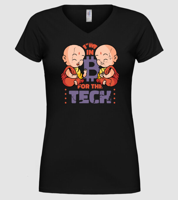 Călugări Buddha Bitcoin model negru pe tricou