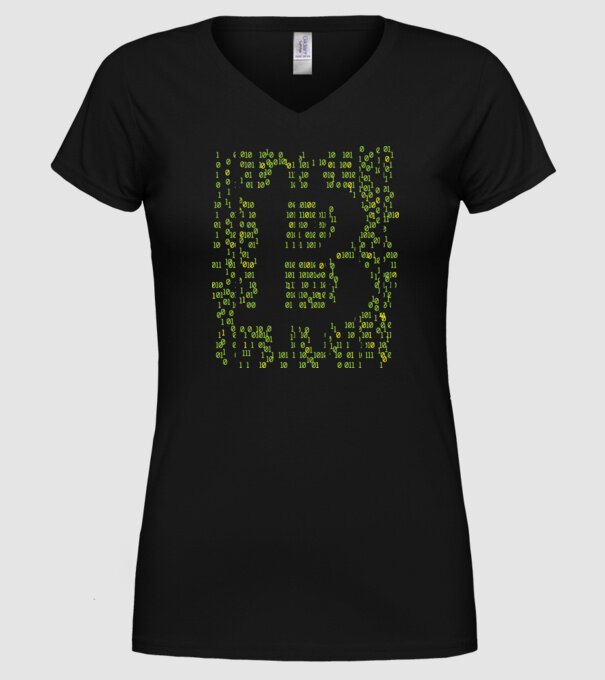 Bitcoin Matrice model negru pe tricou