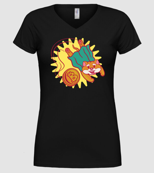 Bitcoin Vs Doge model negru pe tricou