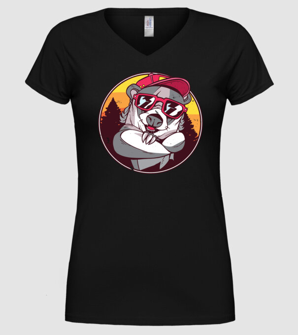 Bursuc model negru pe tricou