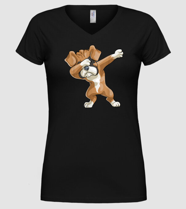 Boxer dab model negru pe tricou