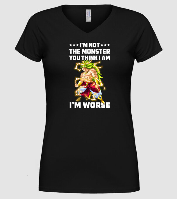 Brolly monster Dragonball model negru pe tricou