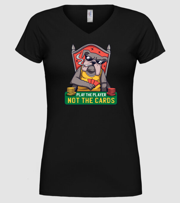 Bulldog Poker model negru pe tricou