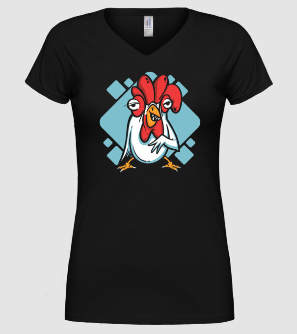Pui model negru pe tricou