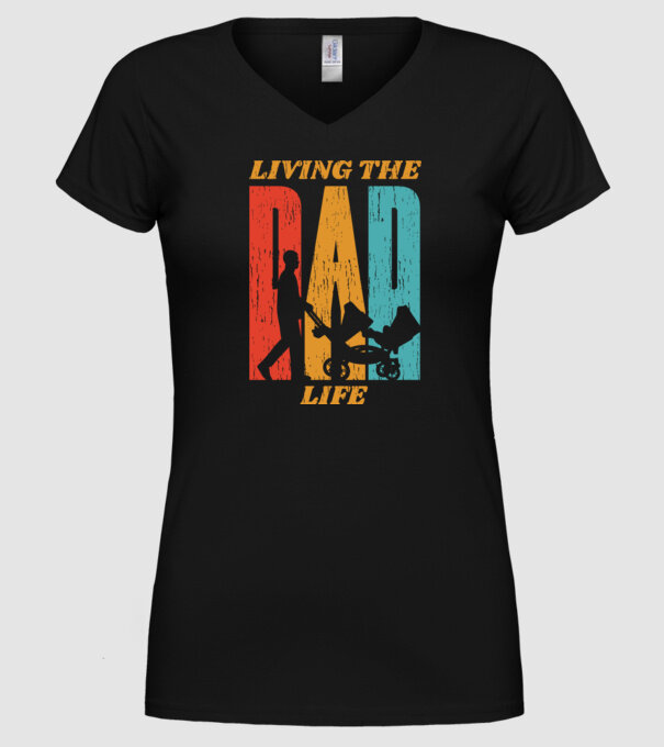 Dad Life pentru tata model negru pe tricou