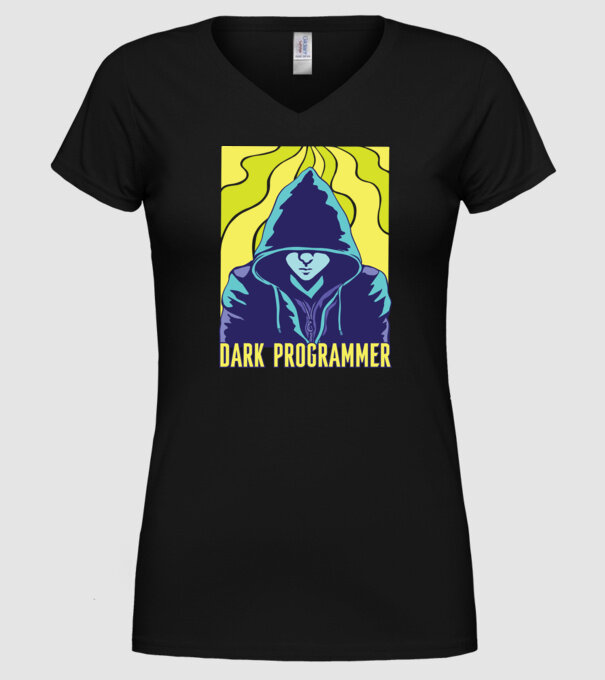 Dark Programmer model negru pe tricou