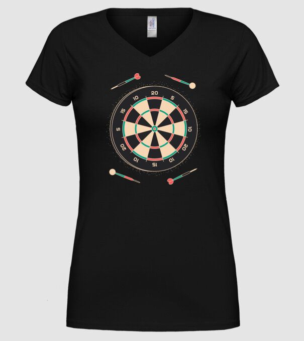 Tablă Darts model negru pe tricou