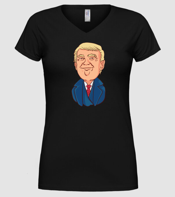 Donald Trump model negru pe tricou