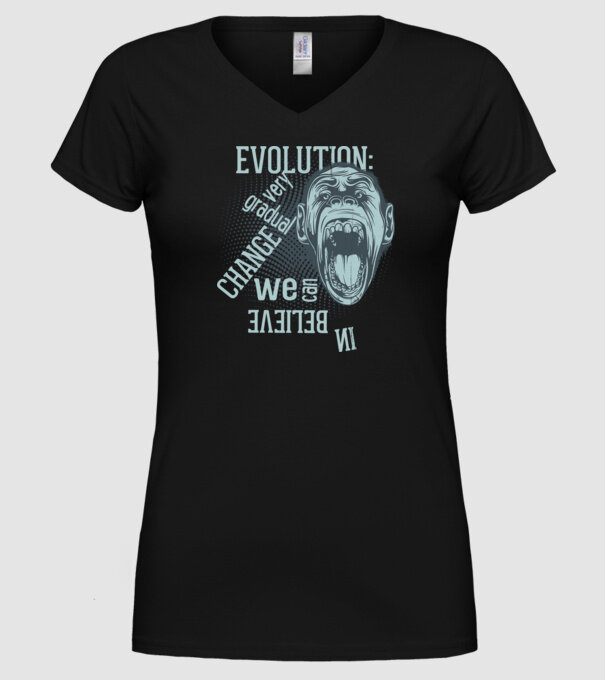 Evolution - Very gradual change model negru pe tricou
