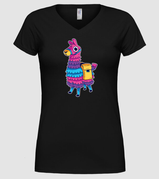Fortnite LLama - Tricou gamer cu lama model negru pe tricou