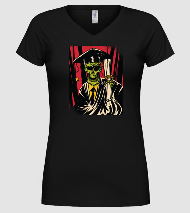 Proaspăt absolvent Absolvire model negru pe tricou