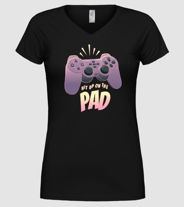 Gamer Controler model negru pe tricou