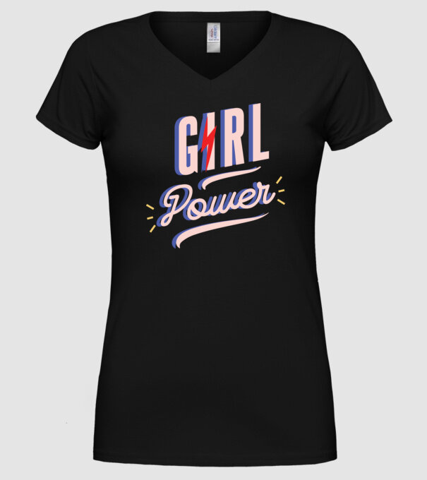 Girl Power de Ziua Femeii model negru pe tricou
