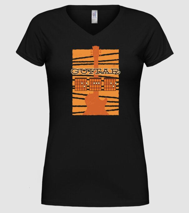 Tată chitarist model negru pe tricou