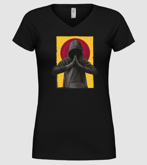 Rugăciune Hacker model negru pe tricou